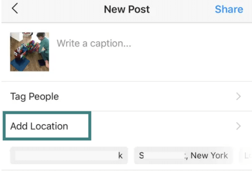 add location on facebook