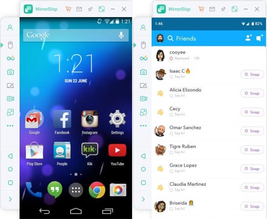 view and control your android screen on PC