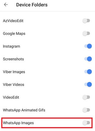 transfer WhatsApp photos to Google photos