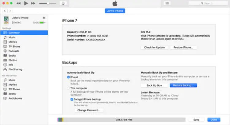 iTunes Backup