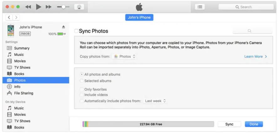 iTunes Sync