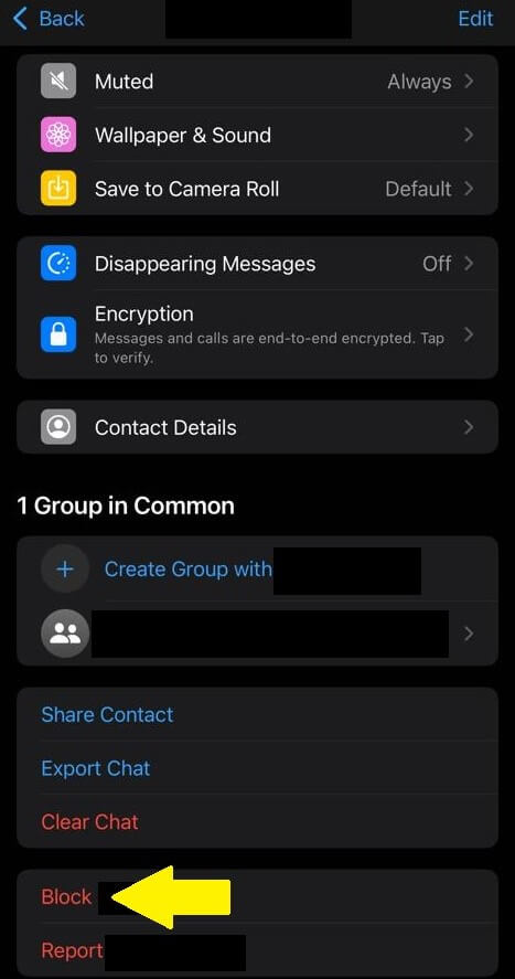 block someone on WhatsApp