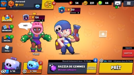 Brawl Stars interface