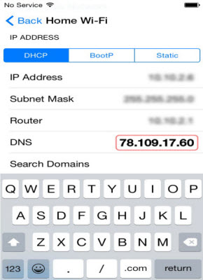 change DNS server 