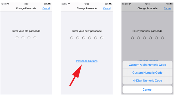 change iphone passcode 2