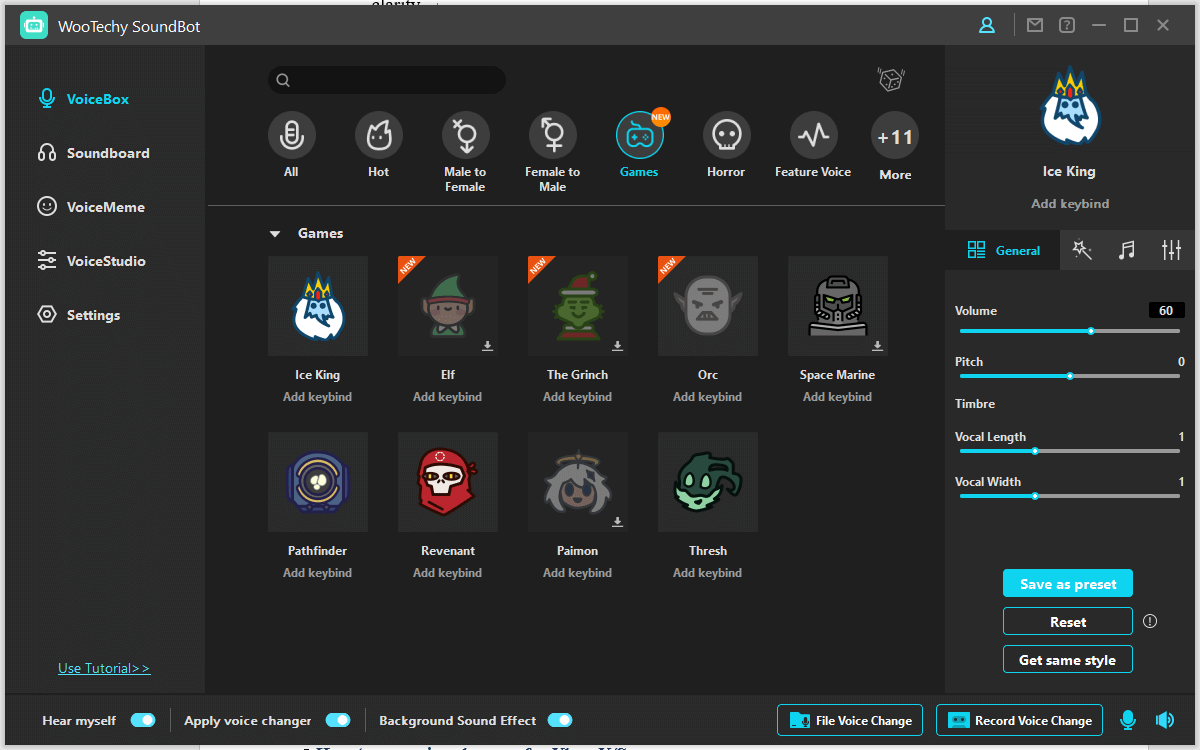 change voice in games with  soundbot