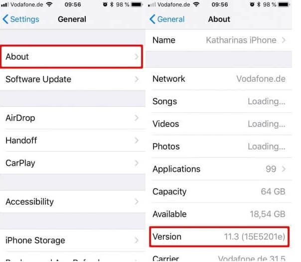 check-iphone-version