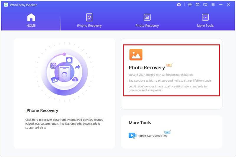 choose photo recovery