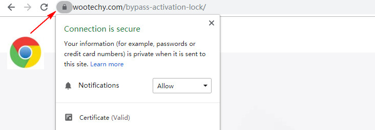 Secure connection in Chrome