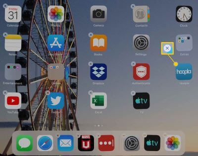 delete app on iPad