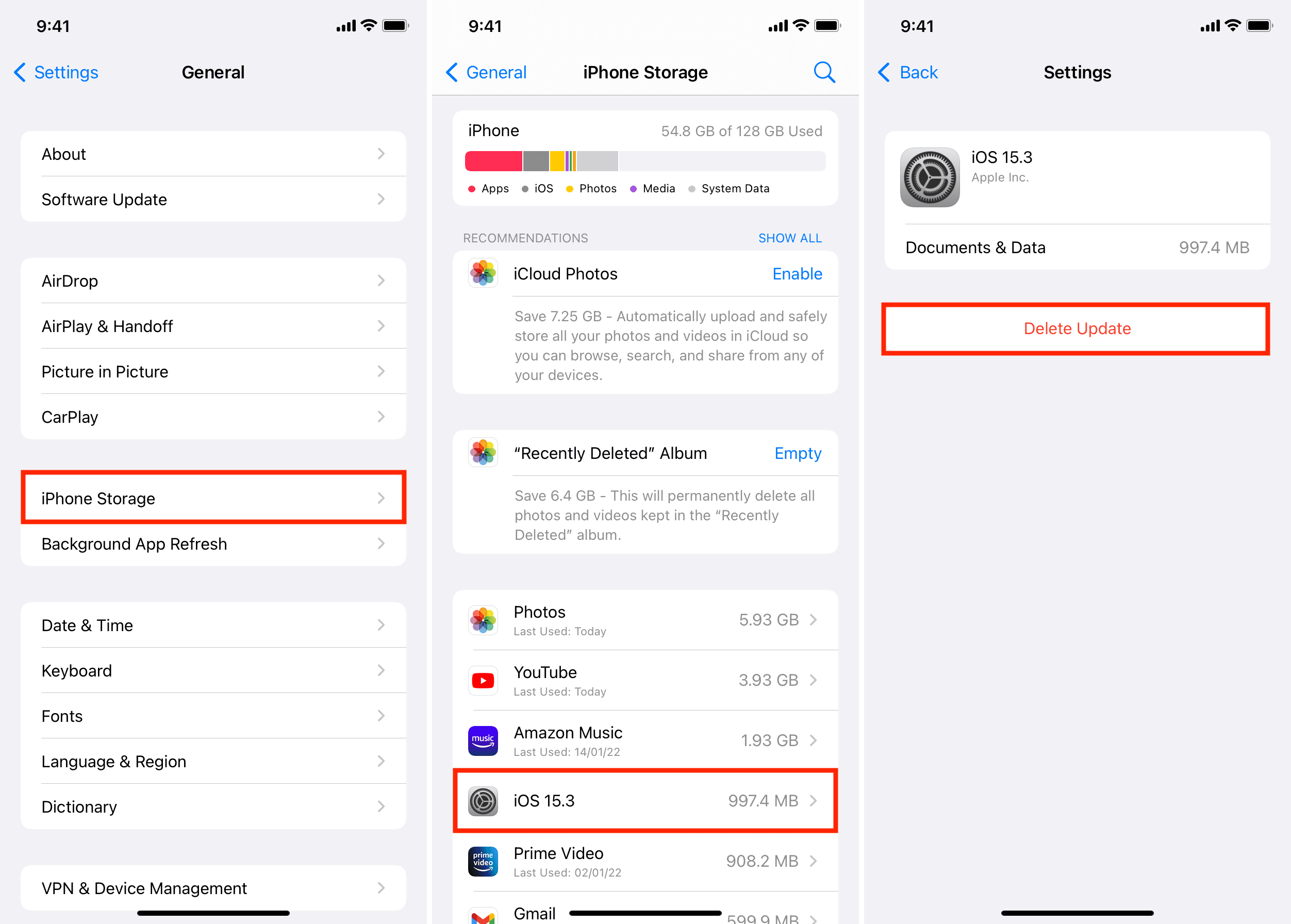 delete downloaded update
