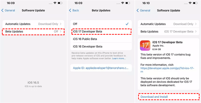 disable beta updates iphone