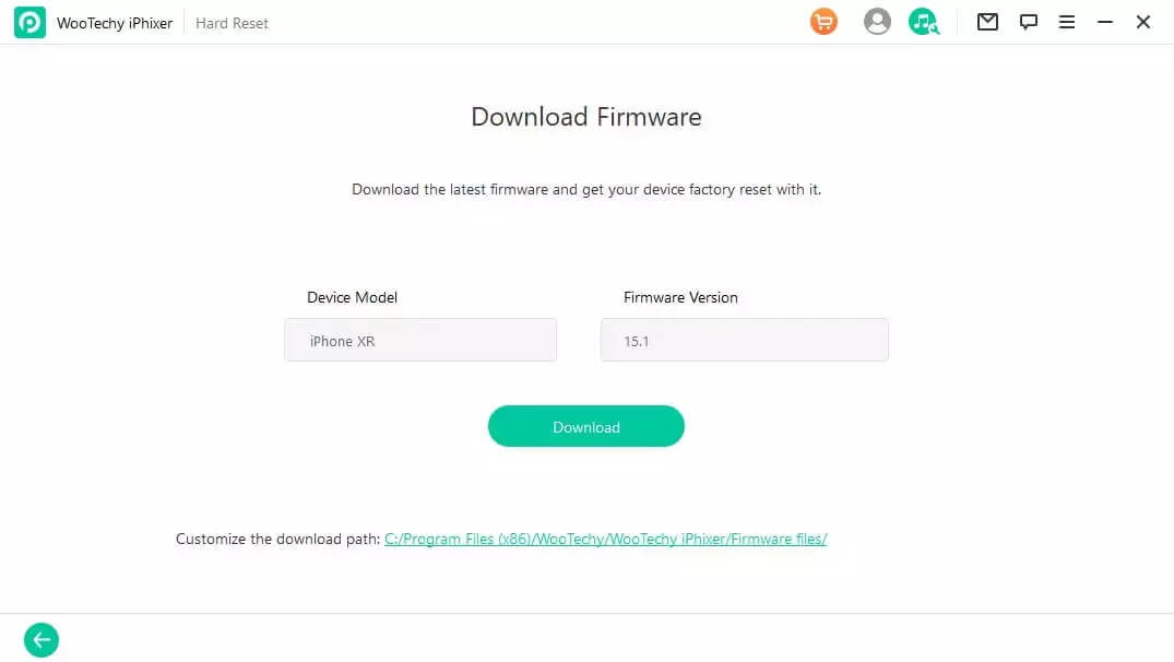 download firmware hard reset