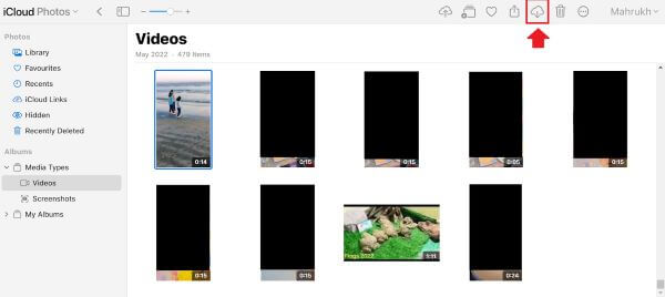 download WhatsApp video on iCloud Drive