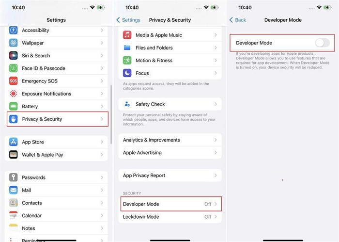 Enable Developer Mode