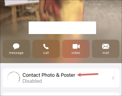 enable name photo sharing for contact potser
