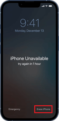 erase iphone security lockout