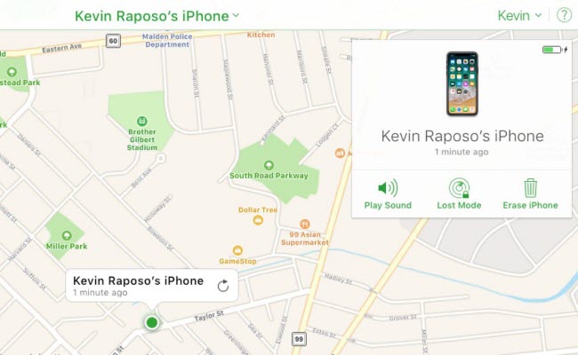 find my iphone with play sound