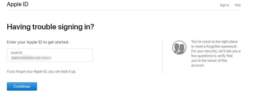 apple id log in