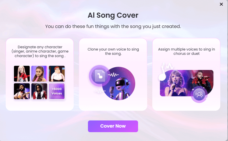 get song cover with topmediai