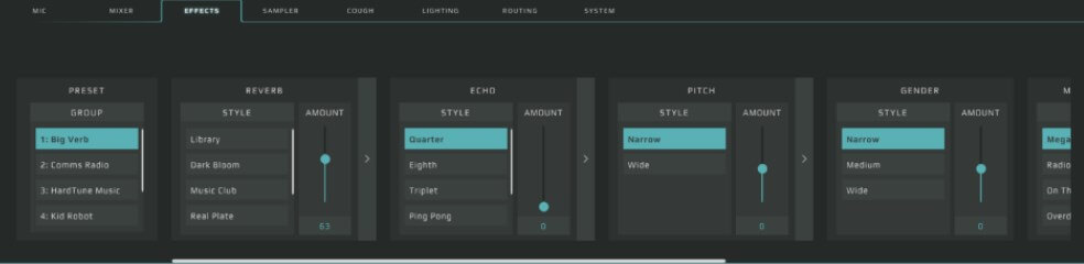 goxlr voice changer effects option