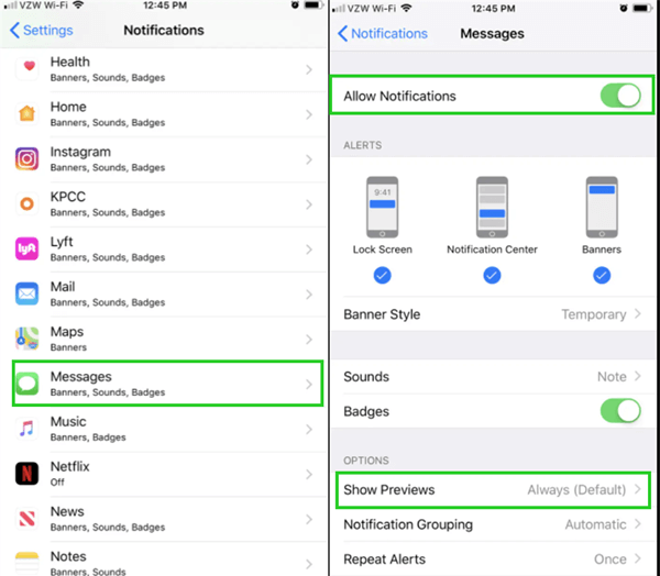 hide message preview
