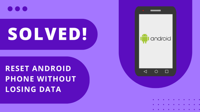 how to reset android phone without losing data