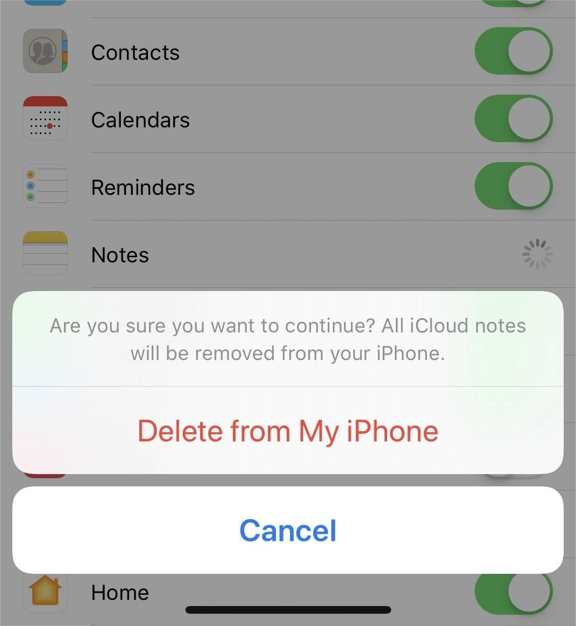 delete icloud from iphone