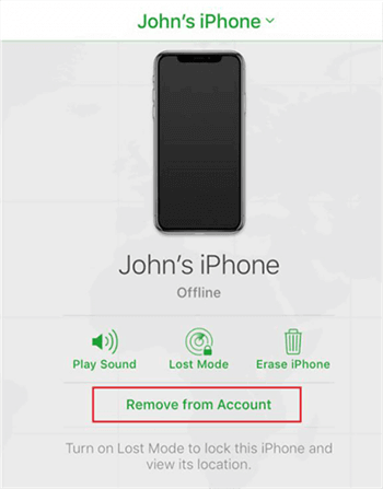 remove from account