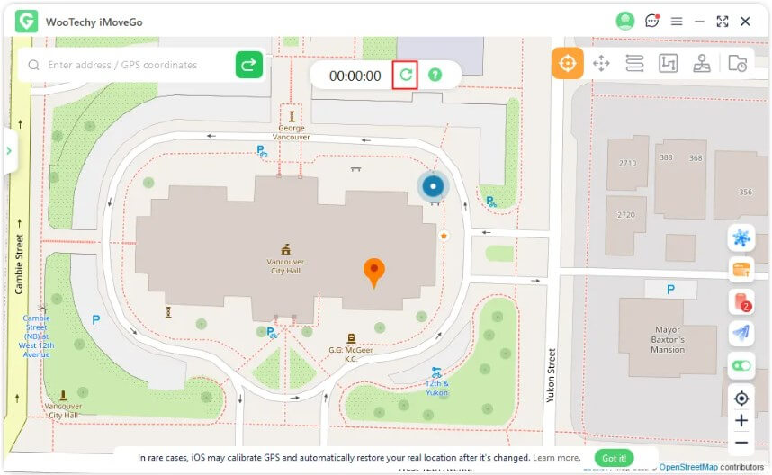 reset iMoveGo cooling timer