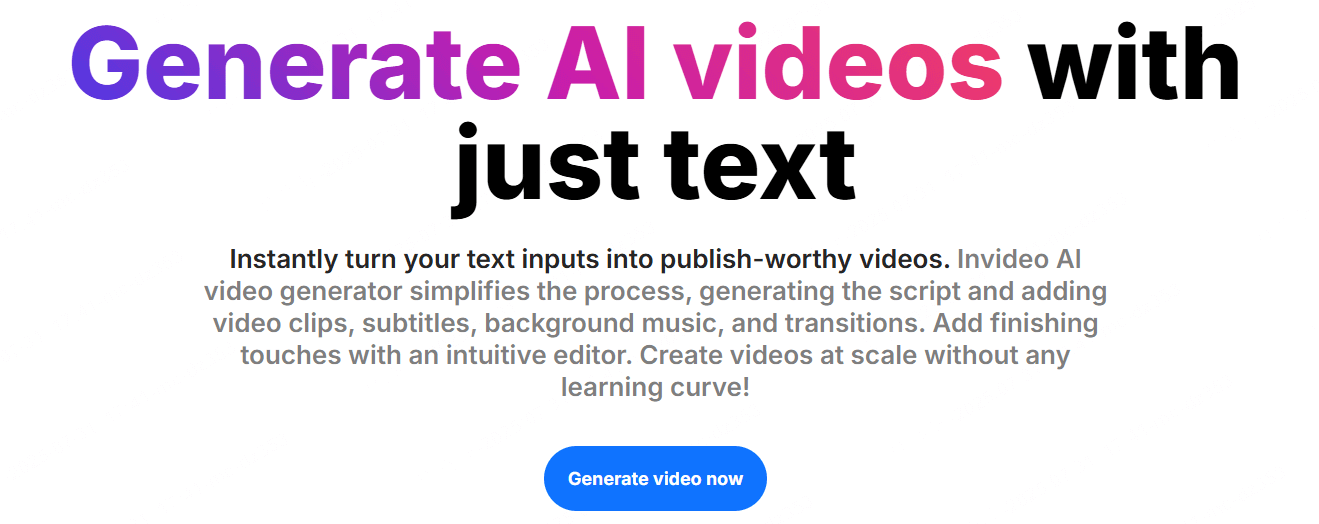 invideoai ai video generator