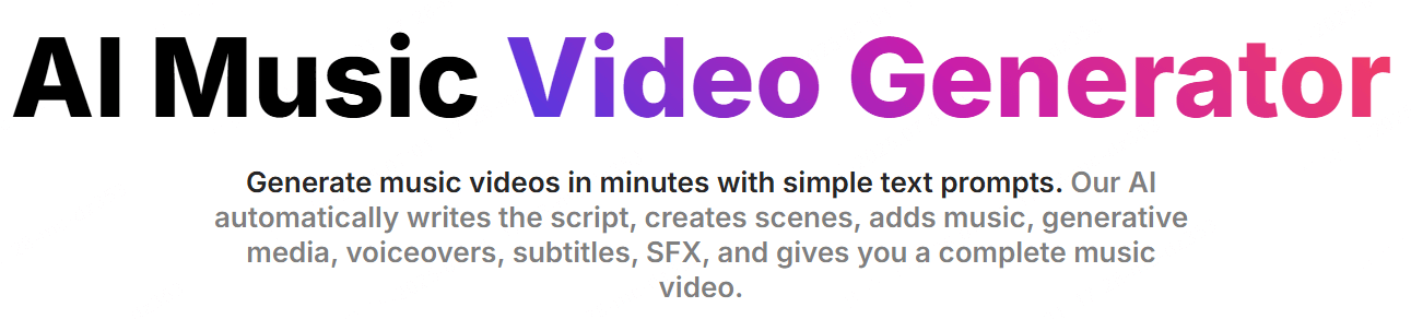 invideoai ai music video creator