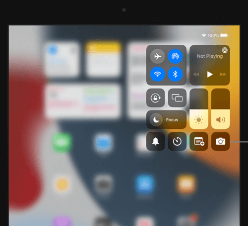 adjust iPad volume in control center