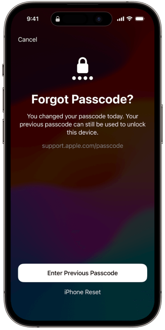 iphone passcode reset ios 17
