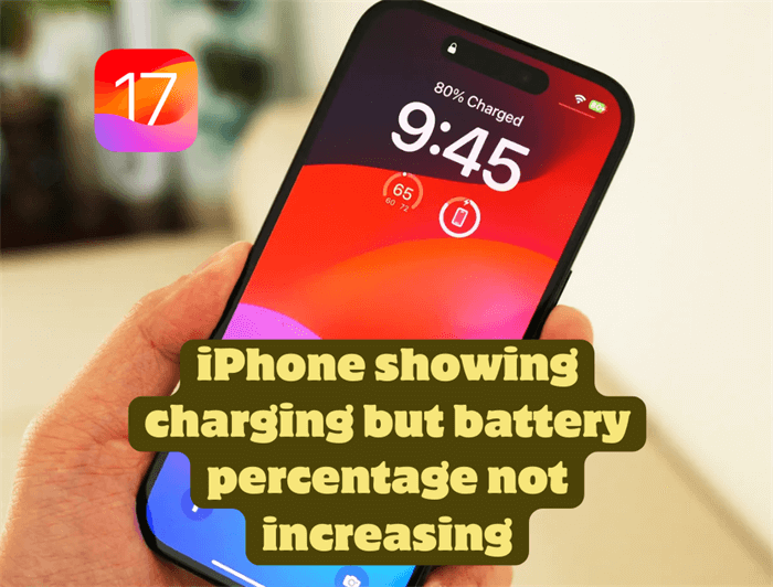 iphone showing charging but battery percentage not increasing