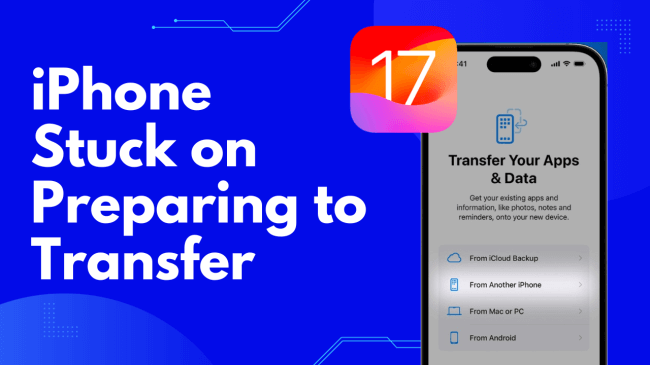 iPhone stuck on preparing to transfer