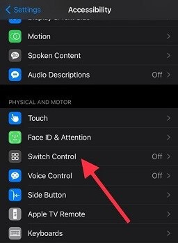 blue square box on iPhone screen