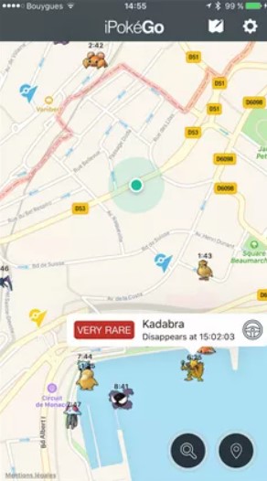 iPokeGo interface