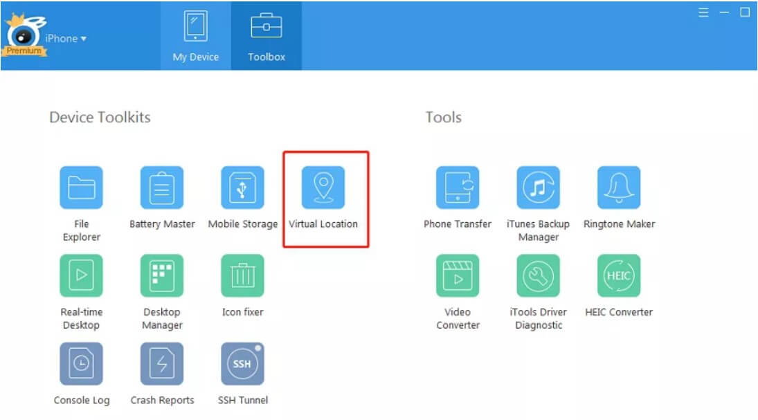 iTools interface