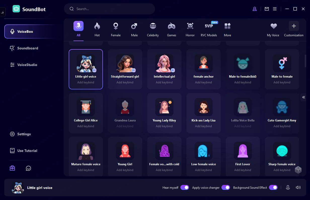 kid voice in WooTechy SoundBot