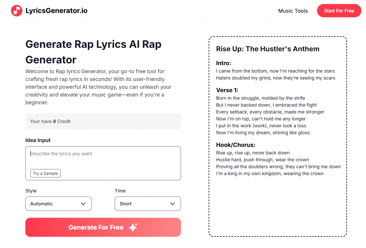 lyricsgenertor.io