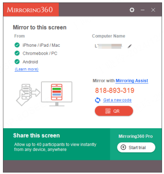 Screen Mirroring by  Mirroring360