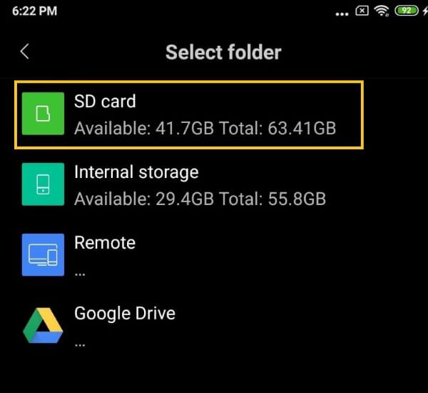 move WhatsApp to SD card