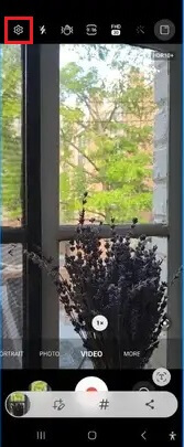 open android camera settings