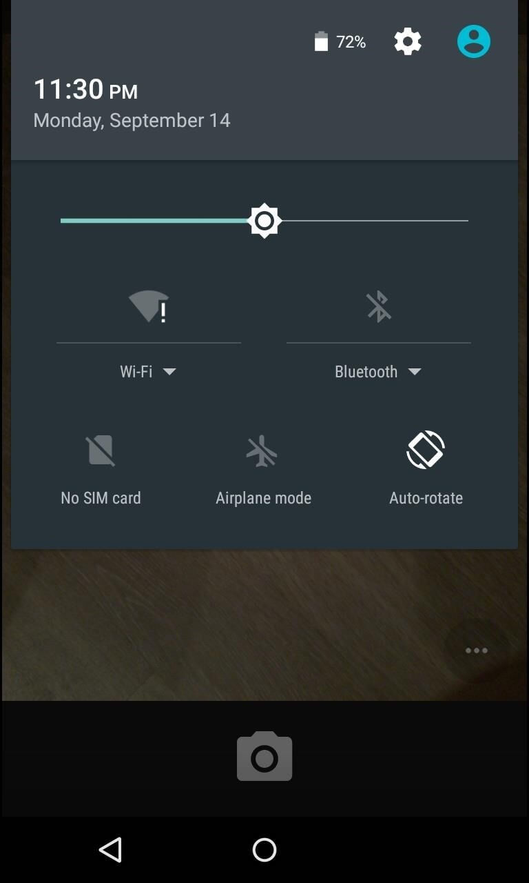 open notification panel