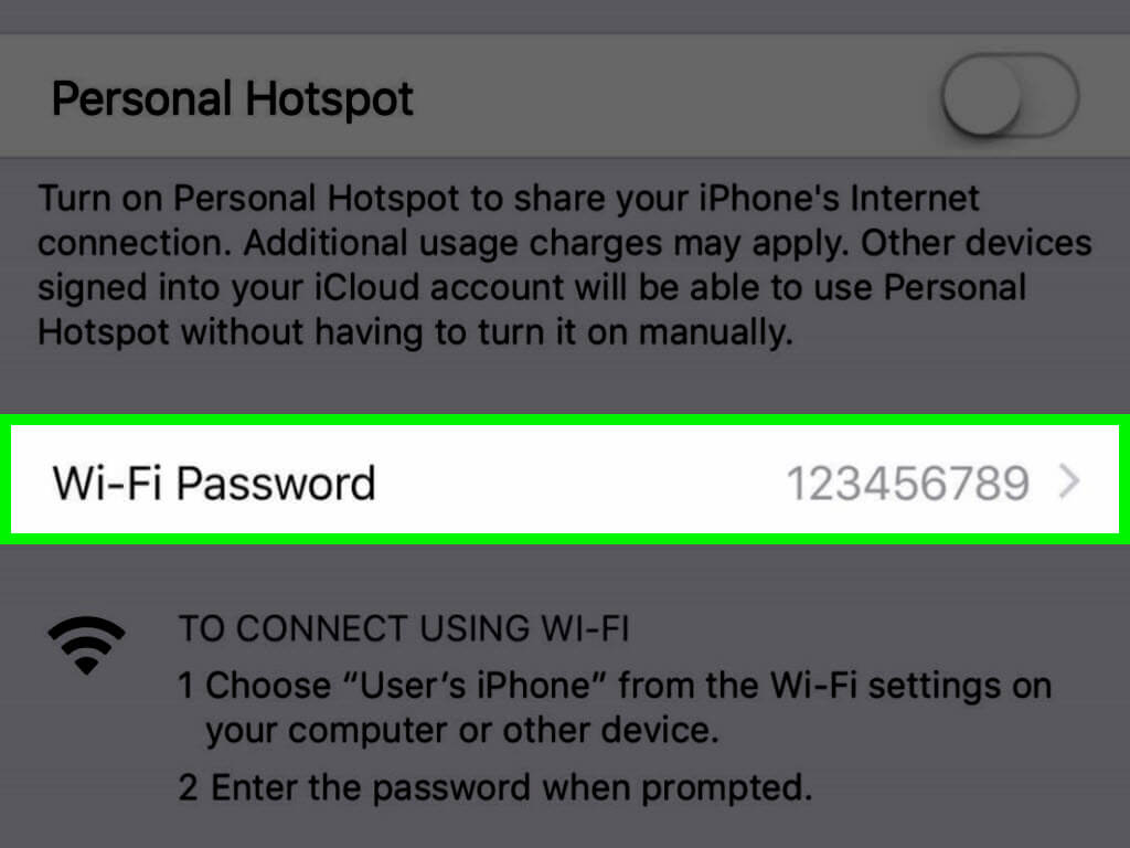 original wifi password iphone