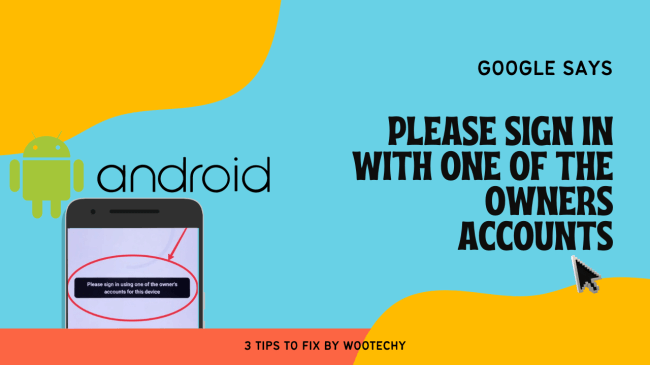 please sign in with one of the owners accounts