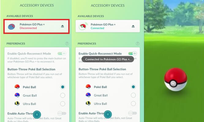 steps to pair Pokemon Go Plus +