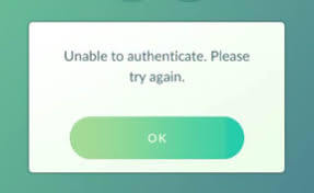 Pokemon Go Unable to Authenticate