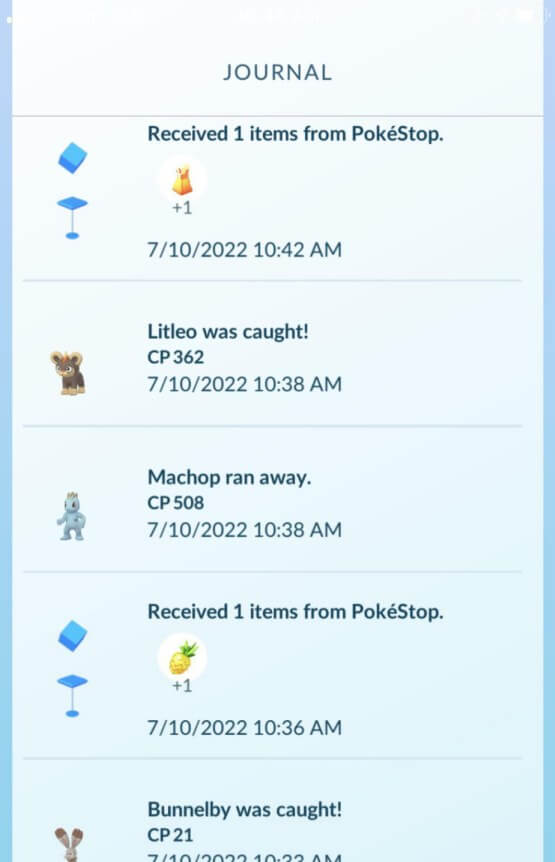 Earn Items from PokeStop